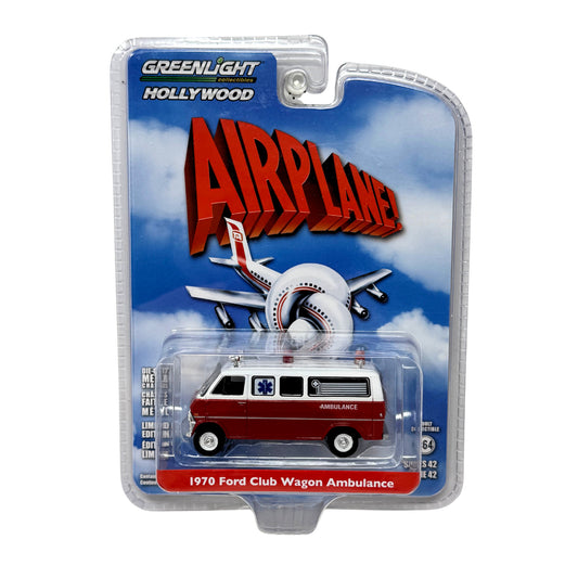 Greenlight Hollywood Airplane! 1970 Ford Club Wagon Ambulance 1:64 Diecast