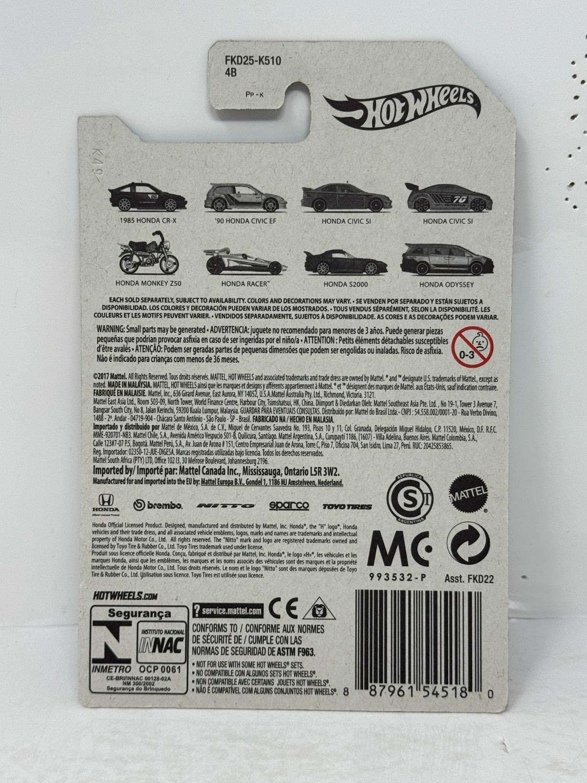 Hot Wheels Honda Series Honda Civic Si 1:64 Diecast