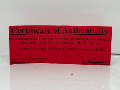 Jean-Sebastien Giguere Toronto Maple Leafs Signed NHL Autograph Puck Silver Auto