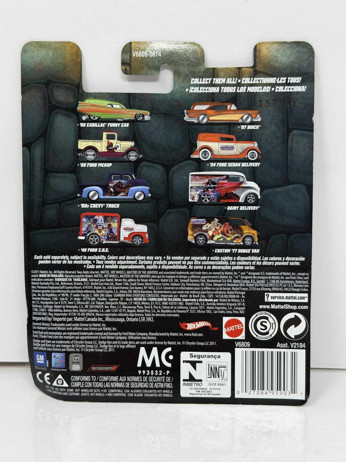 Hot Wheels Masters of the Universe Ford Sedan Delivery 1:64 Diecast Real Rider