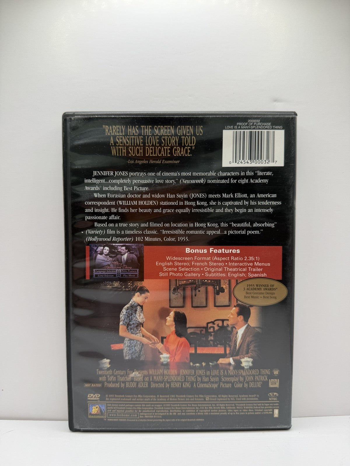 Love Is a Many-Splendored Thing (DVD) William Holden Drama