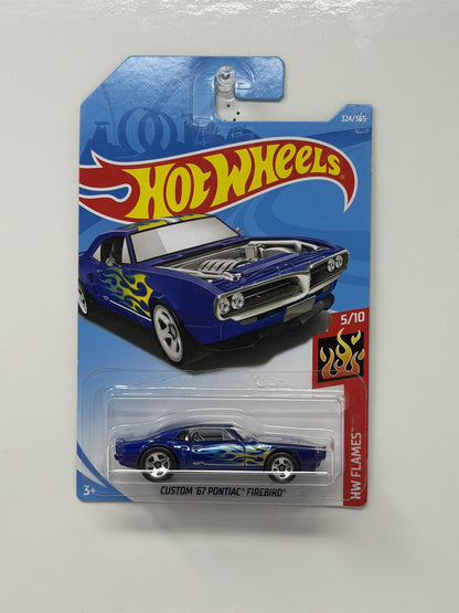 Hot Wheels Flames 1967 Pontiac Firebird 1:64 Diecast Blue