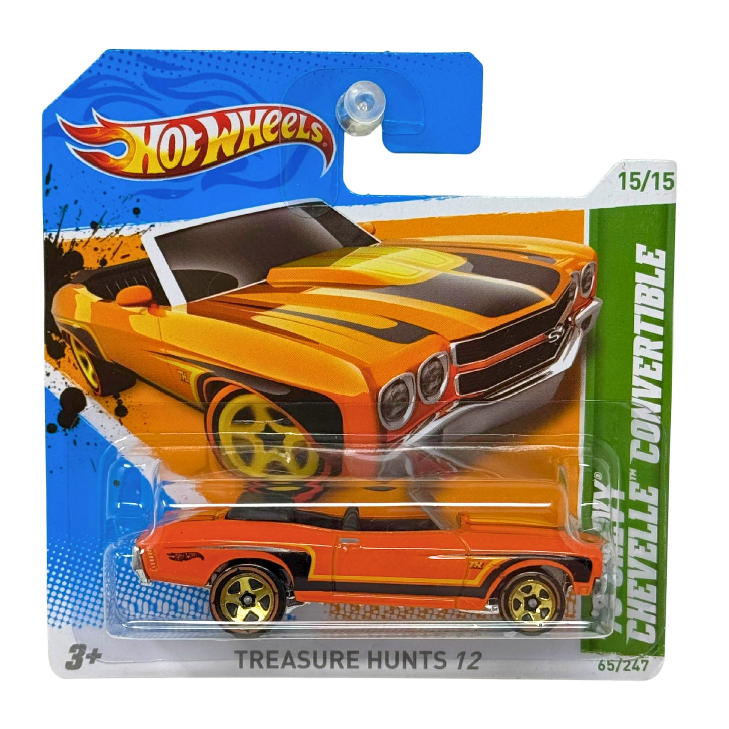 Hot Wheels Treasure Hunt 1970 Chevy Chevelle Convertible 1:64 Diecast Short Card