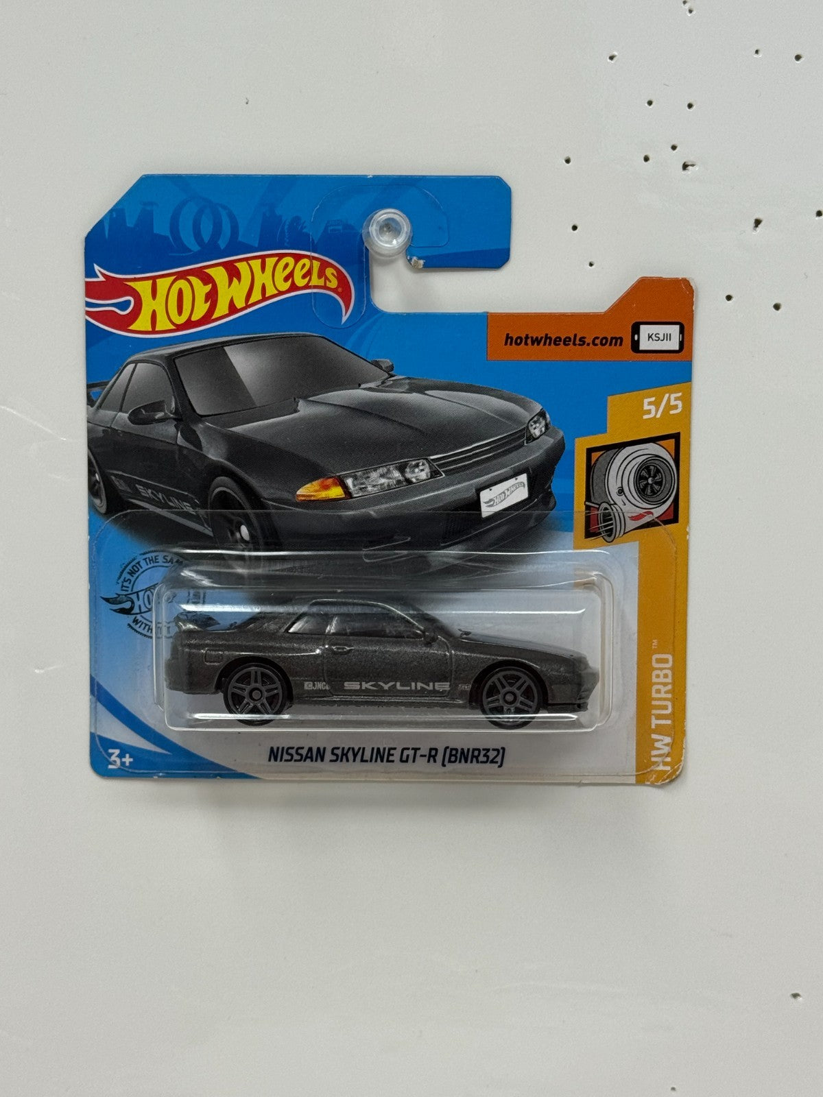 Hot Wheels Turbo Nissan Skyline GT-R BNR32 1:64 Diecast Short Card