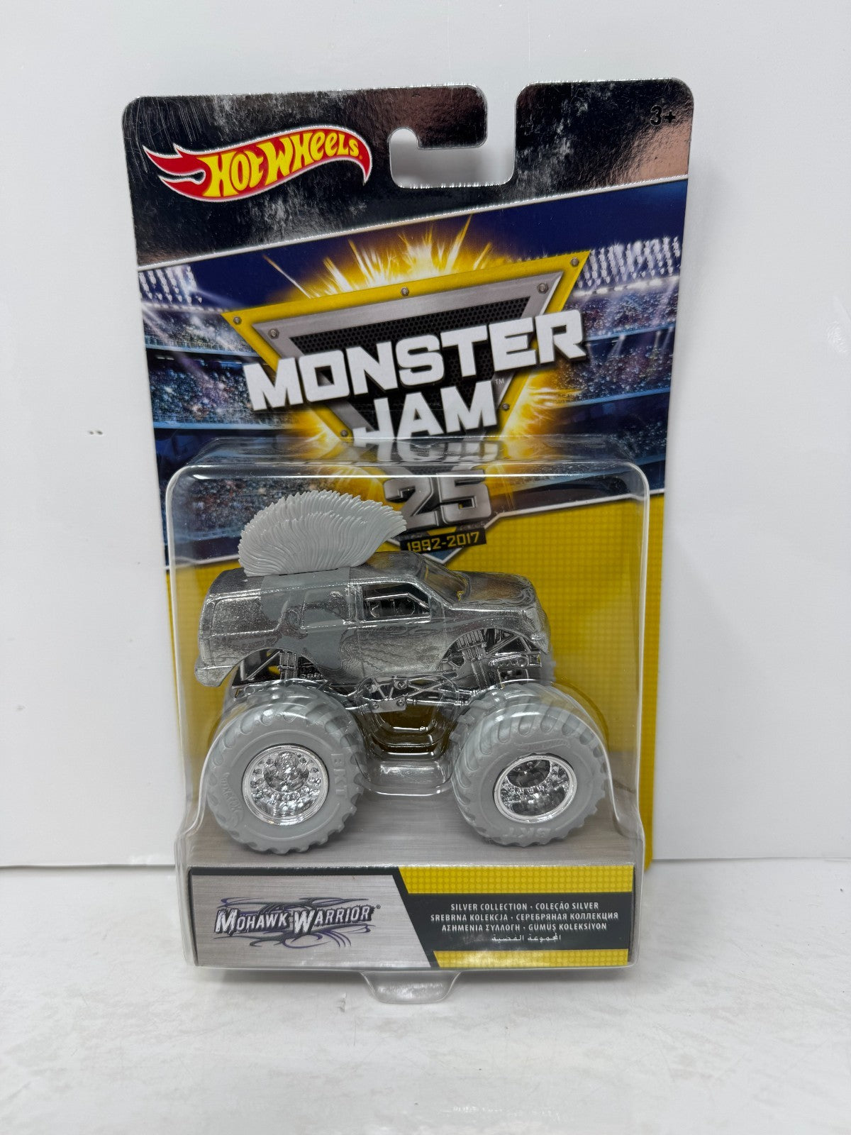 Hot Wheels Monster Jam 25th Anniv. Mohawk Warrior Silver Collection 1:64 Diecast