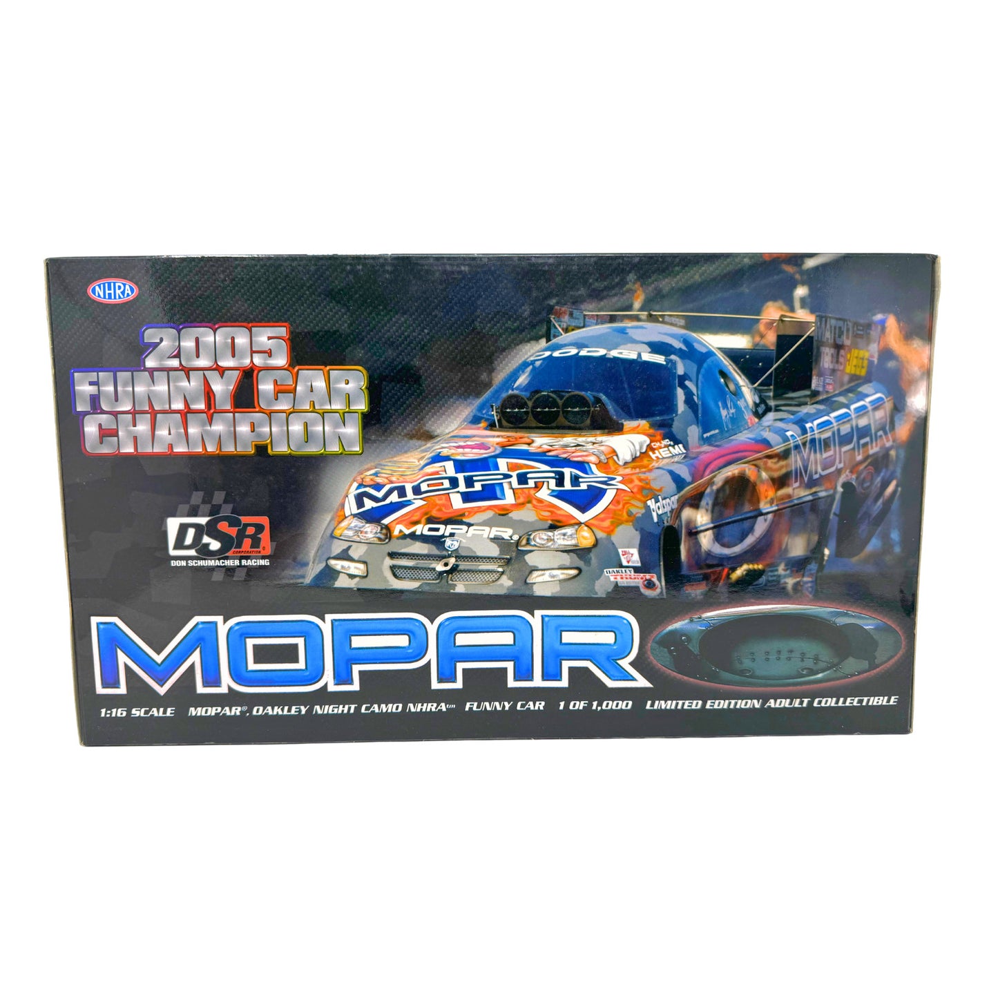 Milestone Gary Scelzi NHRA Mopar Oakley Night Camo Dodge Funny Car 1:16 Scale