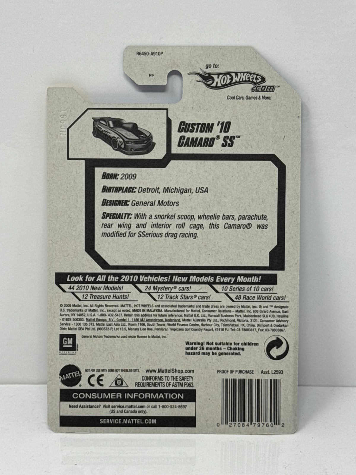 Hot Wheels New Models Custom Chevrolet Camaro SS 1:64 Diecast Factory Sealed