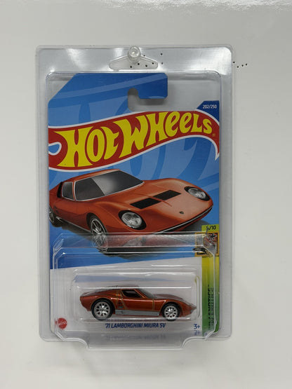Hot Wheels Super Treasure Hunt '71 Lamborghini Miura SV Exotics 1:64 Diecast STH