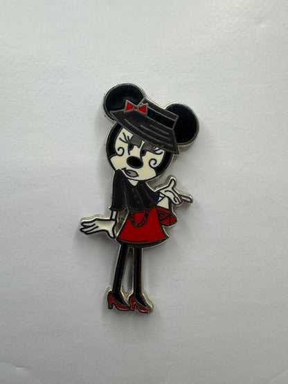 Disney Minnie Mouse Paris Fashion Glamour Wearing a Hat Trading Pin DC2S2