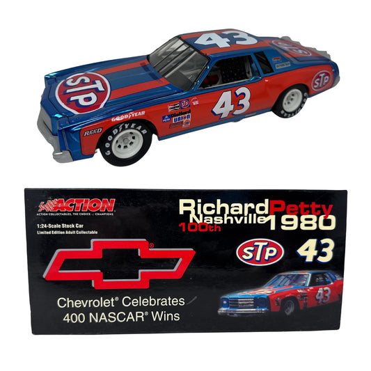 Action Nascar #43 Richard Petty STP Chevy 400 Win 1980 Monte Carlo 1:24 Diecast
