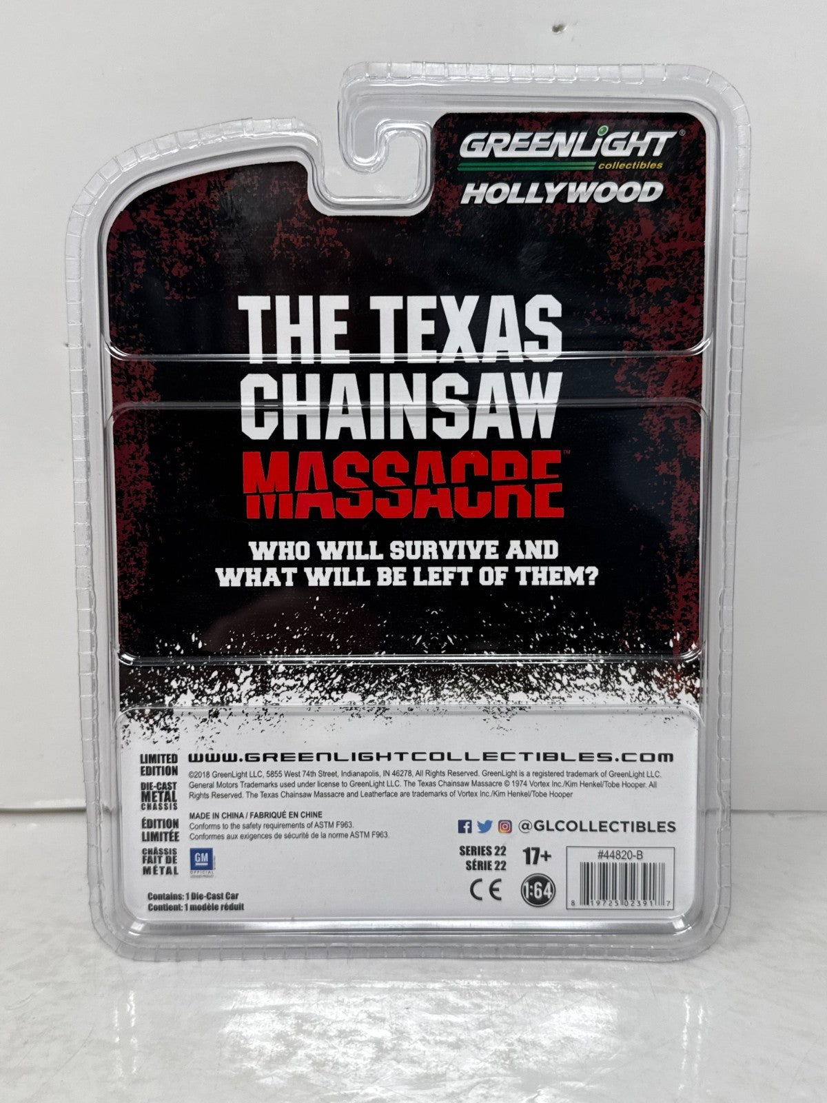 Greenlight Hollywood The Texas Chainsaw Massacre 1971 Chevrolet C-10 164 Diecast
