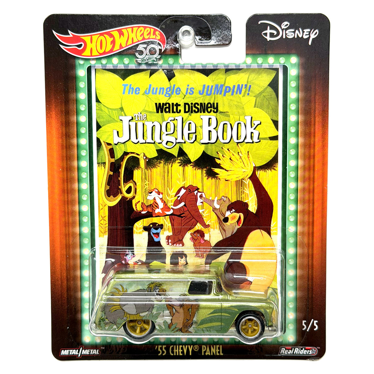 Hot Wheels Disney The Jungle Book 1955 Chevy Panel 1:64 Diecast Real Riders