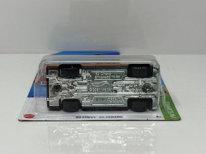 Hot Wheels HW Slammed 1983 Chevy Silverado Black Red Stripe 1:64 Diecast