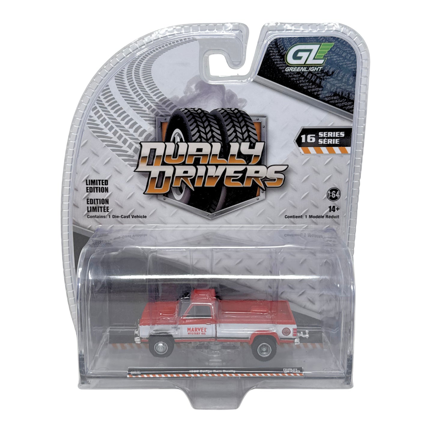 Greenlight Dually Drivers 1989 Dodge Ram Dually Marvel Mystery Oil 1:64 Diecast