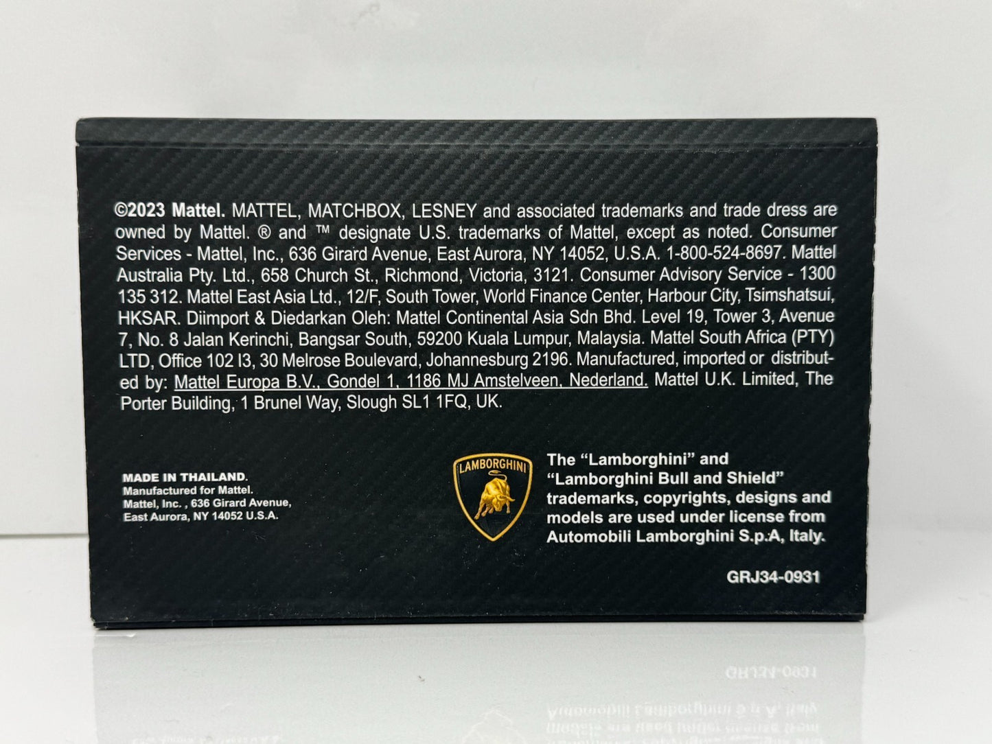 Matchbox Collectors Lamborghini Centenario 1:64 Diecast Mattel Creations