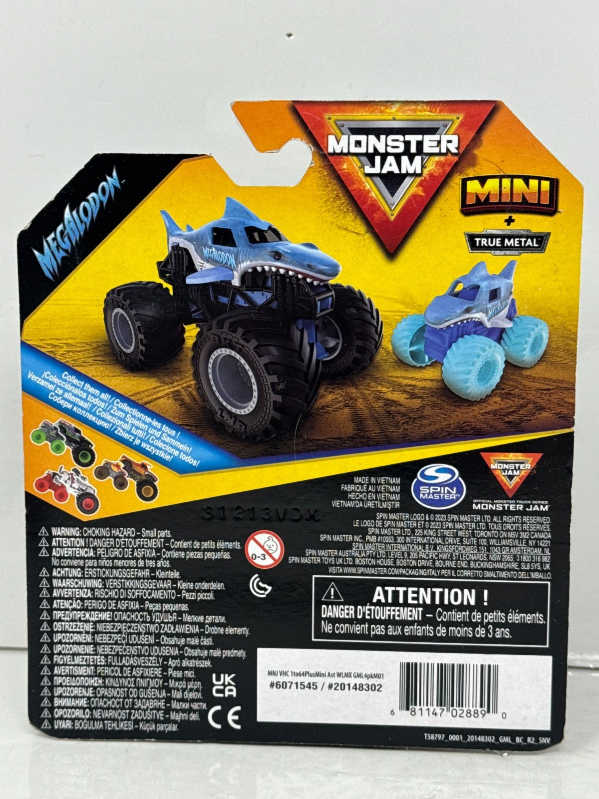 Spin Master Monster Jam Megalodon 1:64 Diecast with Bonus Mini