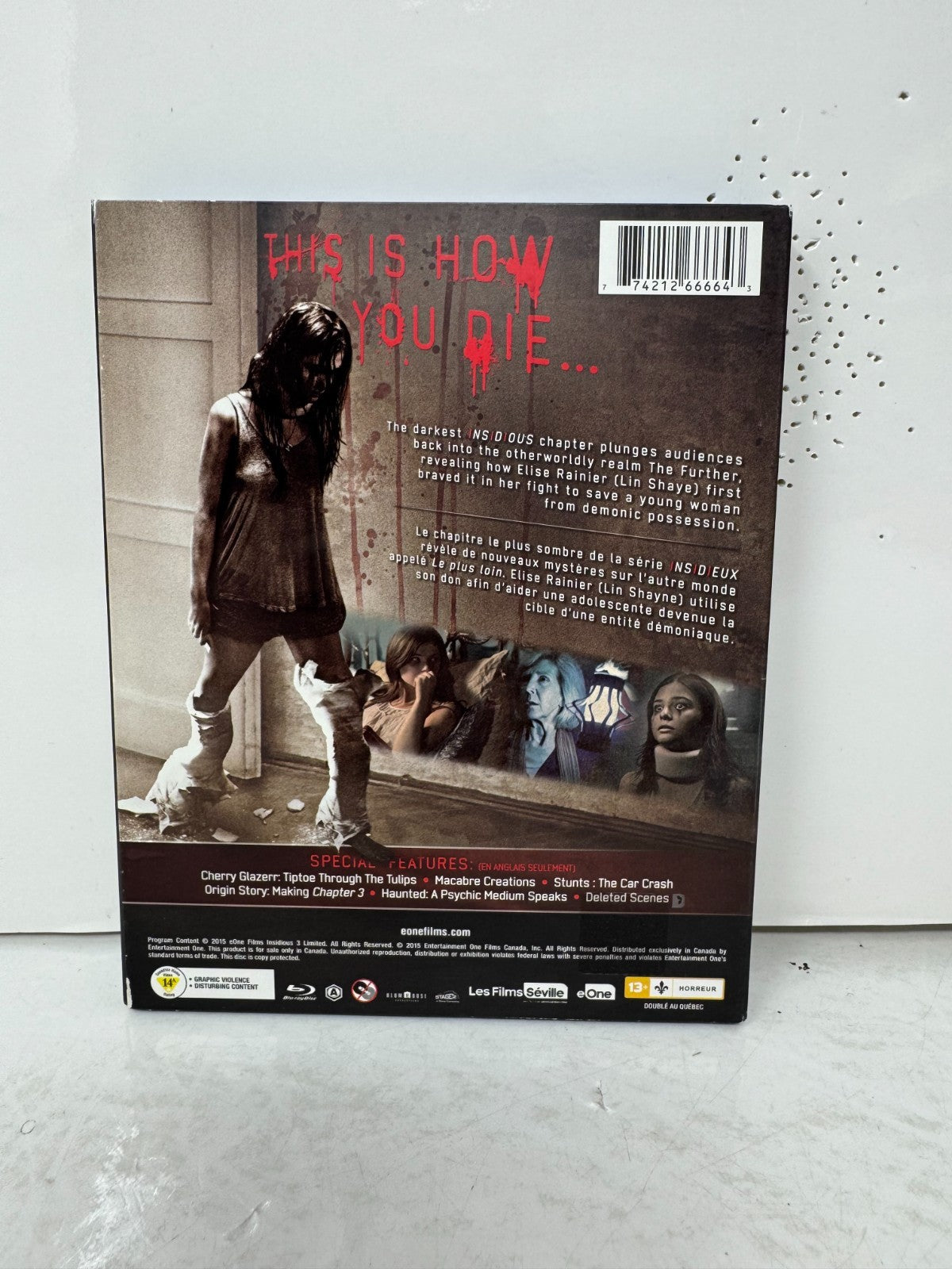 Insidious: Chapter 3 (Blu-ray) Lin Shaye Horror Good Condition!!!