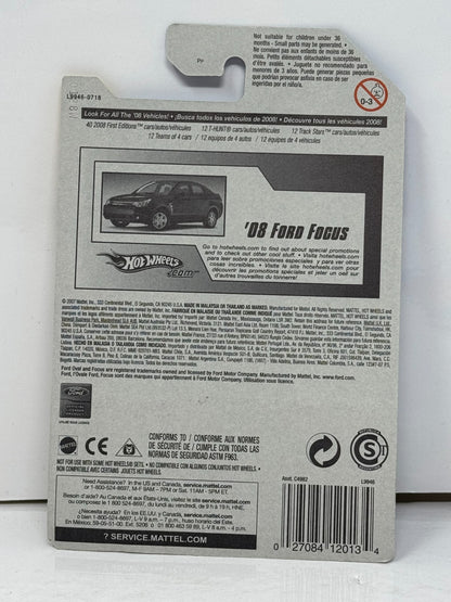 Hot Wheels First Editions 2008 Ford Focus 1:64 Diecast Blue