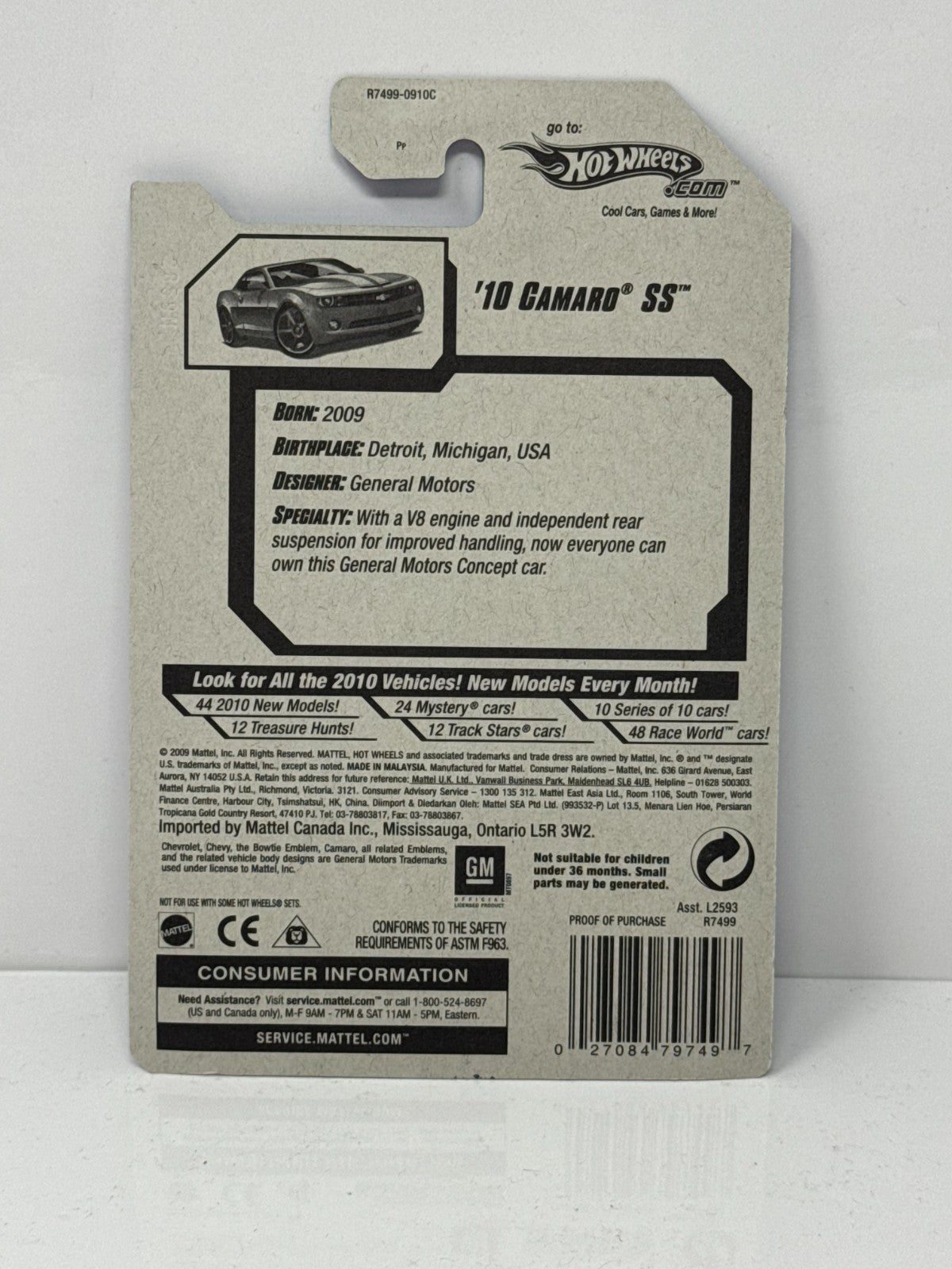 Hot Wheels HW Garage 2010 Chevrolet Camaro SS 1:64 Diecast Factory Sealed Red
