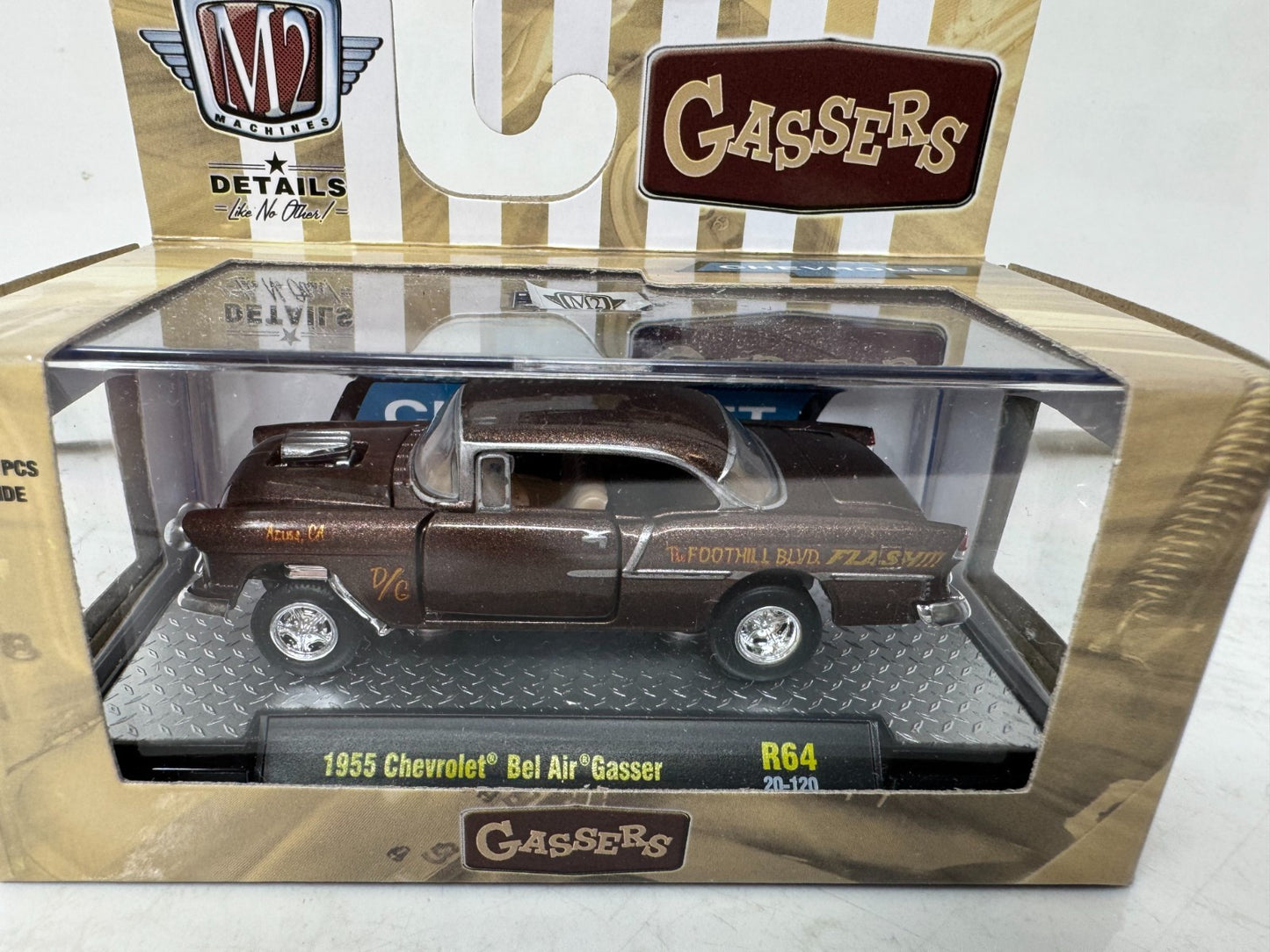 M2 Machines Gassers 1955 Chevrolet Bel Air Gasser 1:64 Diecast