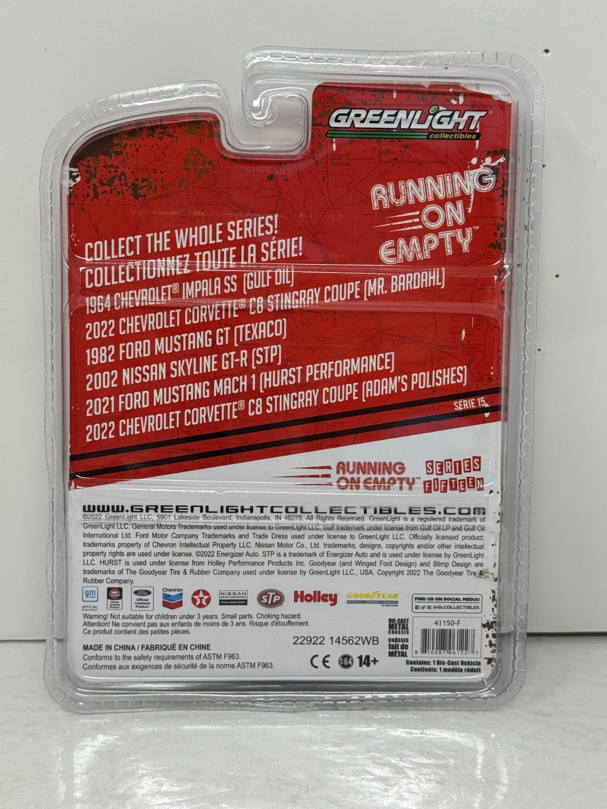 Greenlight 2022 Chevrolet Corvette C8 Stingray Running on Empty 1:64 Diecast