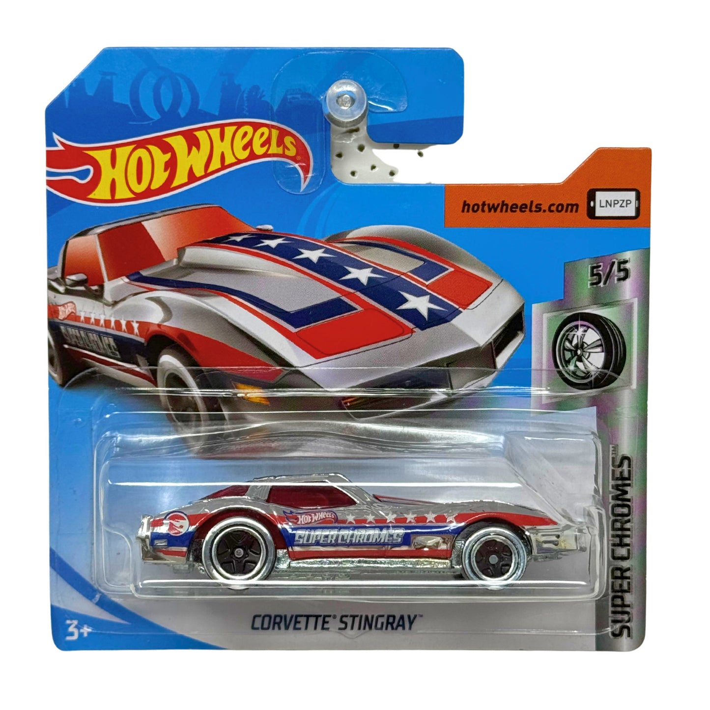 Hot Wheels Treasure Hunt Super Chromes Corvette Stingray 1:64 Diecast Short Card