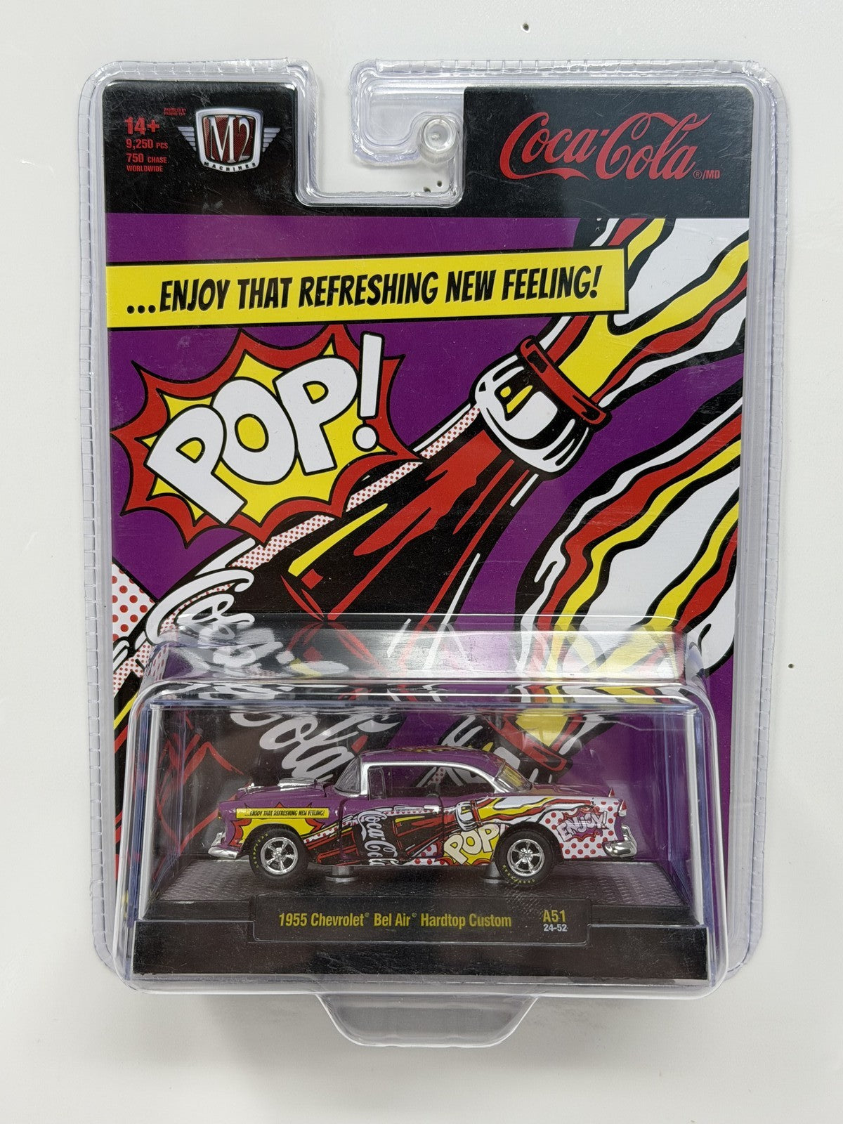 M2 Machines Coca-Cola Pop! 1955 Chevrolet Bel Air Hardtop Custom 1:64 Diecast