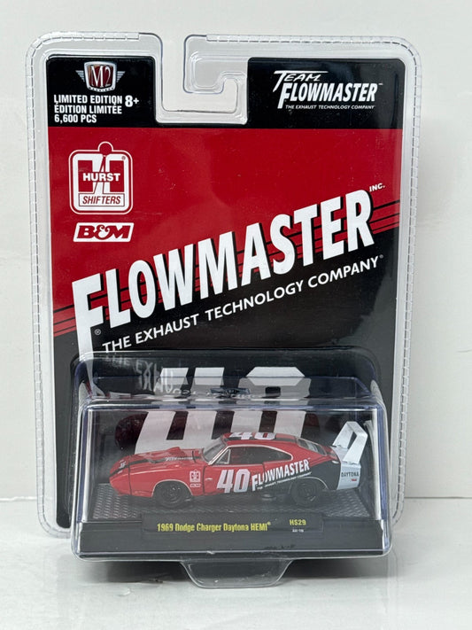 M2 Machines Flowmaster 1969 Dodge Charger Daytona HEMI 1:64 Diecast
