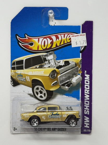 Hot Wheels HW Showroom 1955 Chevy Bel Air Gasser Yellow 1:64 Diecast