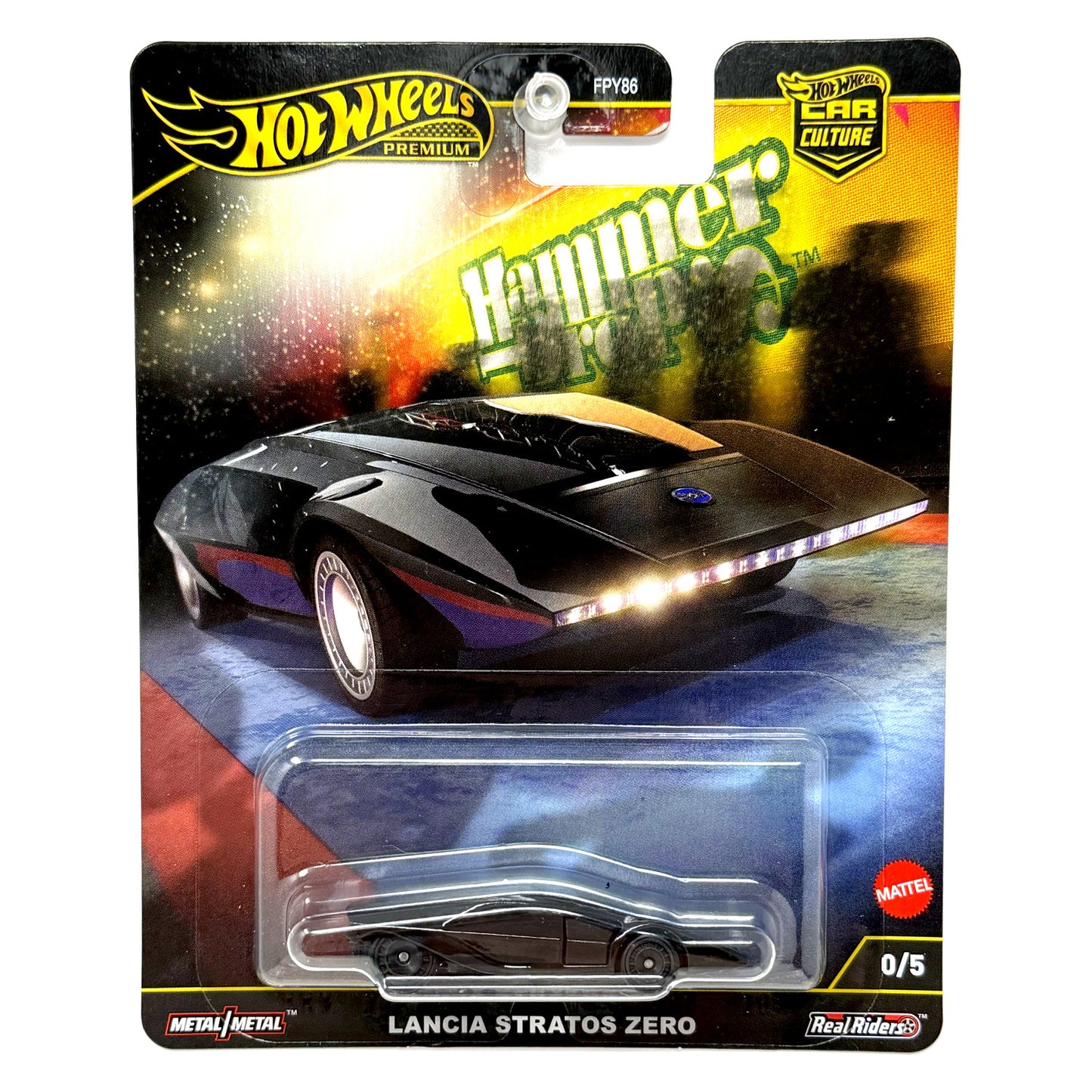 Hot Wheels Premium Hammer Drop Lancia Stratos Zero CHASE 0/5 1:64 Diecast