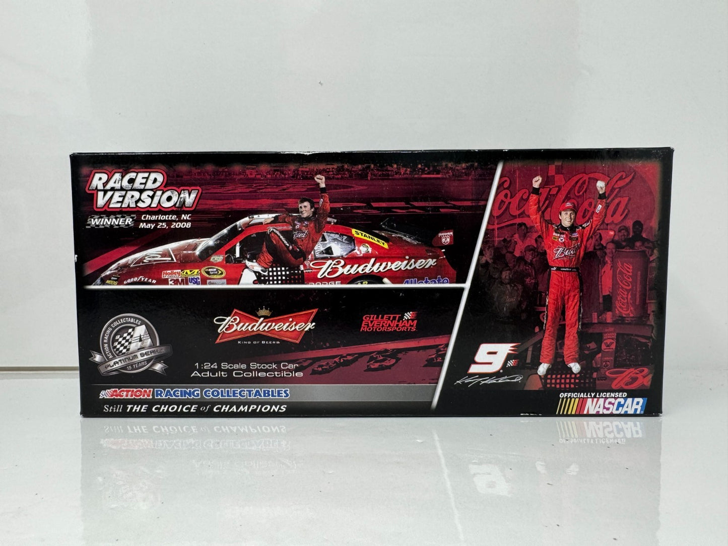 Action NASCAR #9 Kasey Kahne Budweiser Coke 600 Race Win 2008 1:24 Diecast