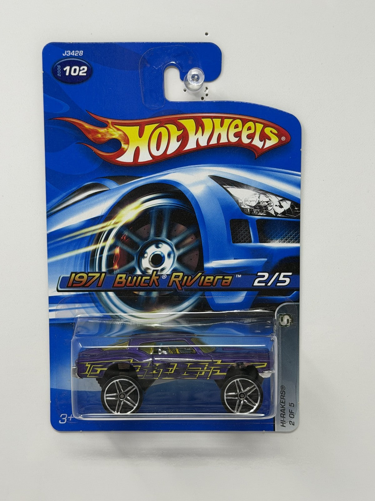 Hot Wheels Hi-Rakers 1971 Buick Riviera 1:64 Diecast Purple V1
