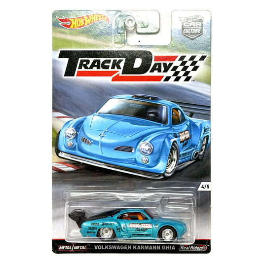 Hot Wheels Track Day Volkswagen Karmann Ghia 1:64 Diecast Real Riders