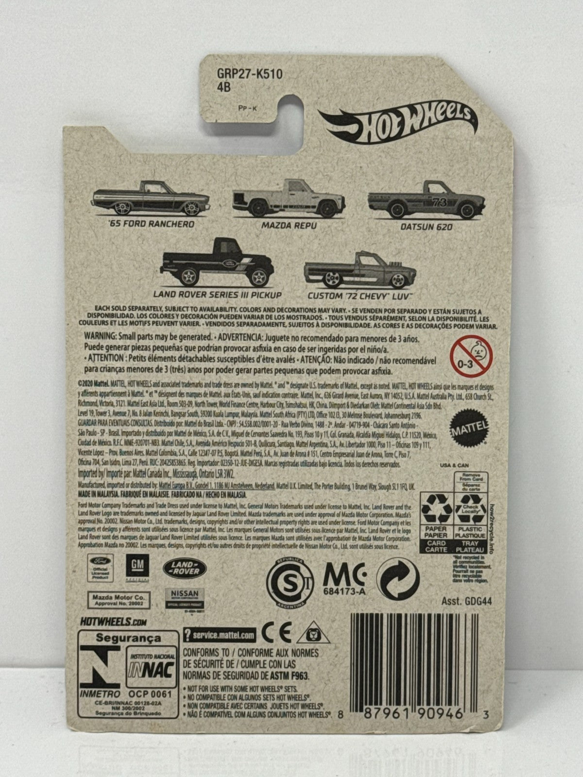 Hot Wheels Pickups Custom 1972 Chevy LUV 1:64 Diecast