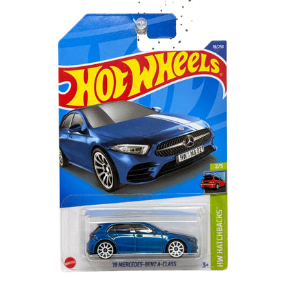 Hot Wheels Hatchbacks 2019 Mercedes-Benz A-Class 1:64 Diecast Blue