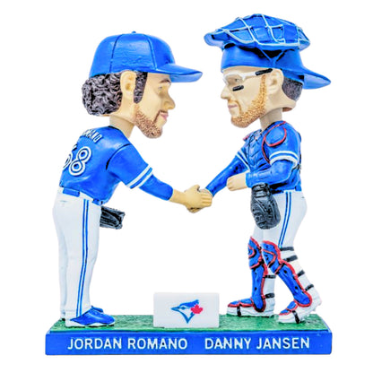 BDA Sports Toronto Blue Jays Jordan Romano & Danny Jansen Handshake Bobblehead