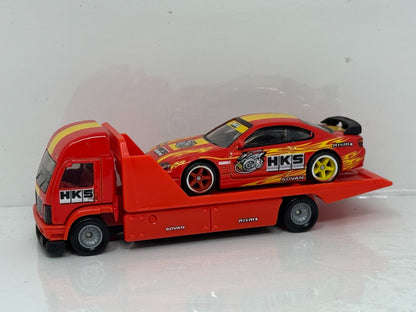 Hot Wheels Premium Team Transport Nissan Silvia (S15) & Hauler 1:64 Diecast HKS