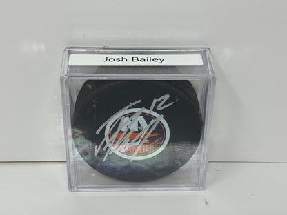 Josh Bailey New York Islanders Signed NHL Autograph Puck Silver Auto