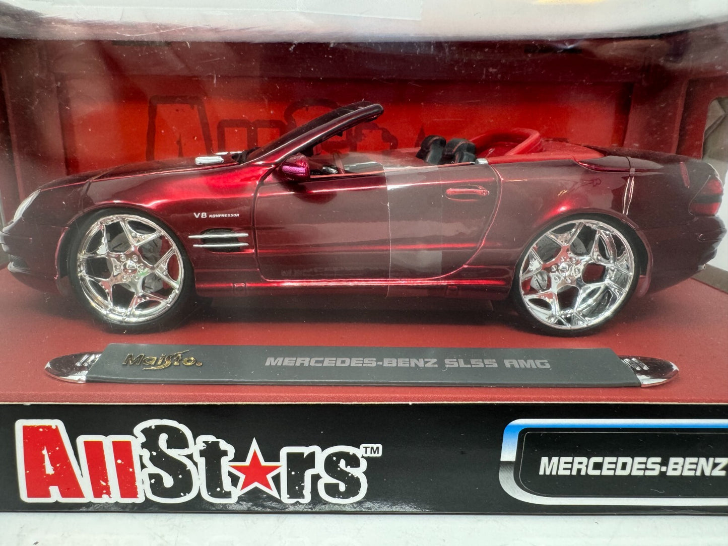 Maisto All Stars Mercedes-Benz SL55 AMG Convertible 1:18 Diecast Blingz Wheels
