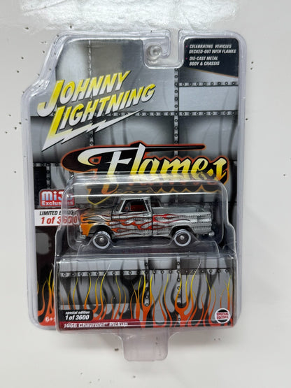 Johnny Lightning Flames 1966 Chevrolet Pickup 1:64 Diecast