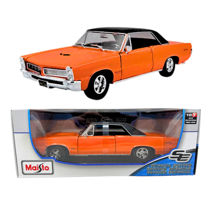 Maisto 1965 Pontiac GTO Hurst Edition 1:18 Diecast Model Car Orange
