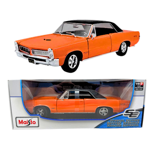 Maisto 1965 Pontiac GTO Hurst Edition 1:18 Diecast Model Car Orange