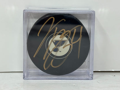 Jake Allen St. Louis Blues Signed NHL Autograph Puck Gold Auto