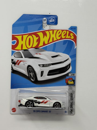 Hot Wheels HW Drag Strip 2018 COPO Camaro SS 1:64 Diecast White USA Card