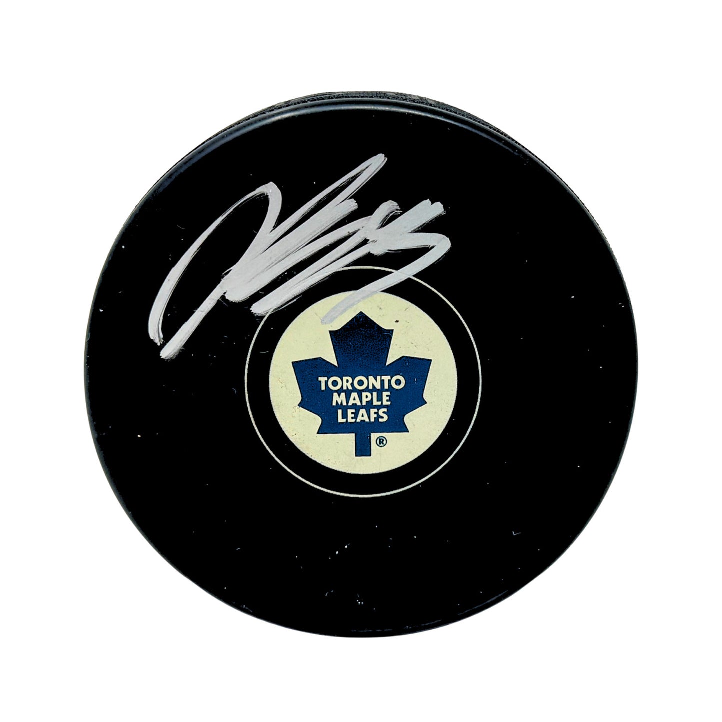 Jonathan Bernier Toronto Maple Leafs Signed NHL Autograph Puck Silver Auto