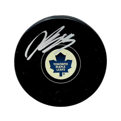 Jonathan Bernier Toronto Maple Leafs Signed NHL Autograph Puck Silver Auto