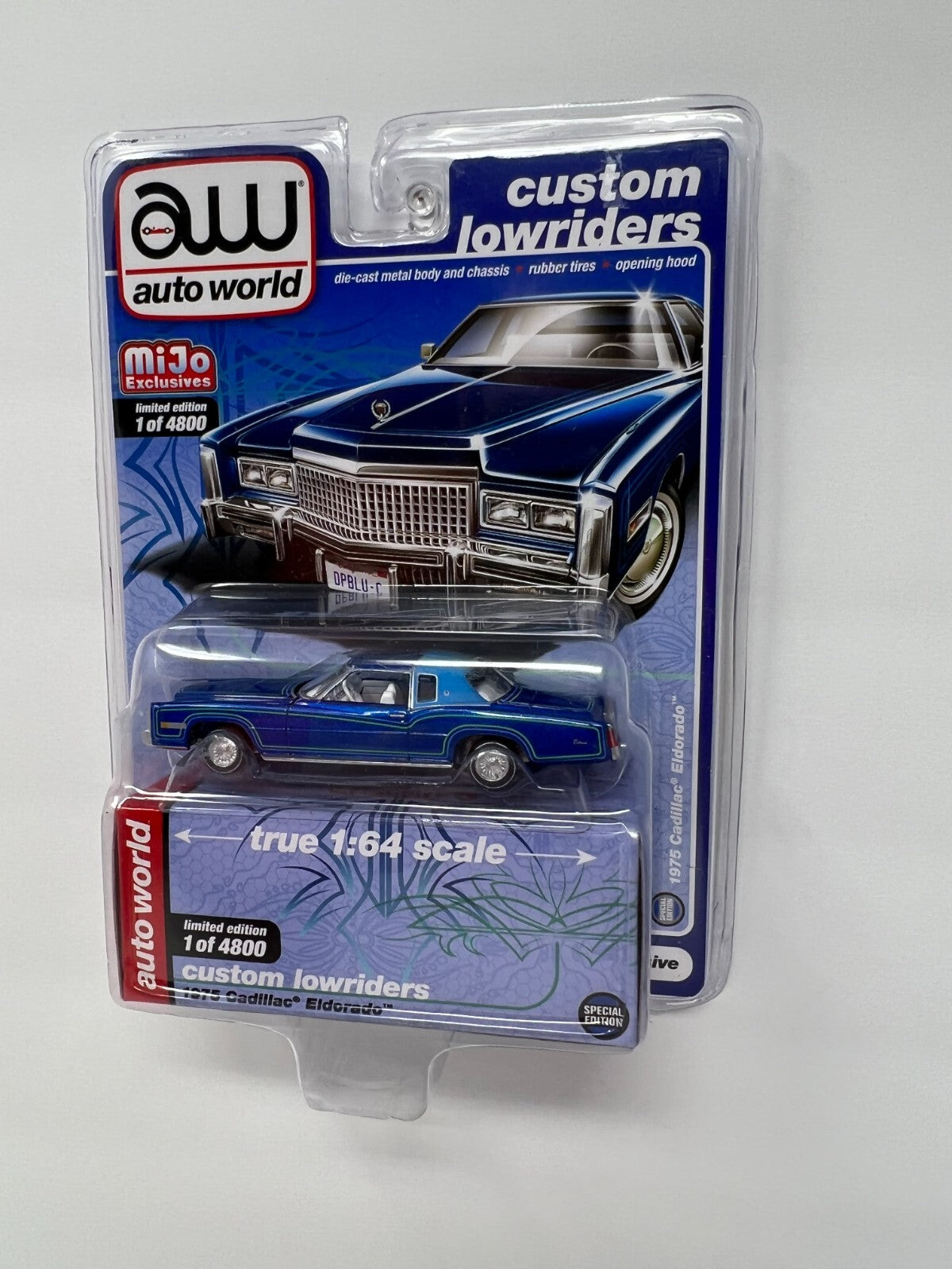 Auto World 1975 Cadillac Eldorado Custom Lowriders MiJo Exclusive 1:64 Diecast