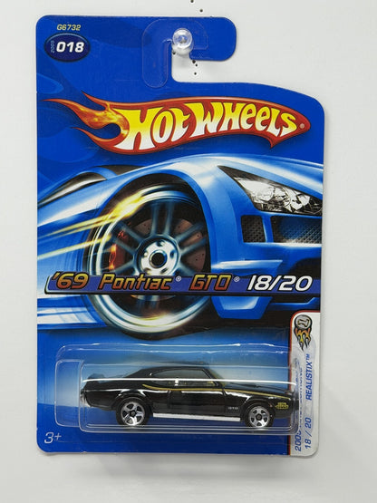Hot Wheels Realistix 2005 First Editions 1969 Pontiac GTO 1:64 Diecast Black V2