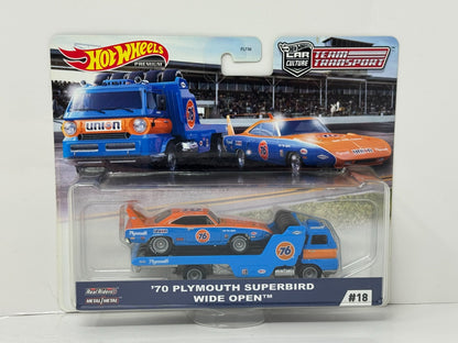 Hot Wheels Premium Team Transport #18 1970 Plymouth Superbird 1:64 Diecast