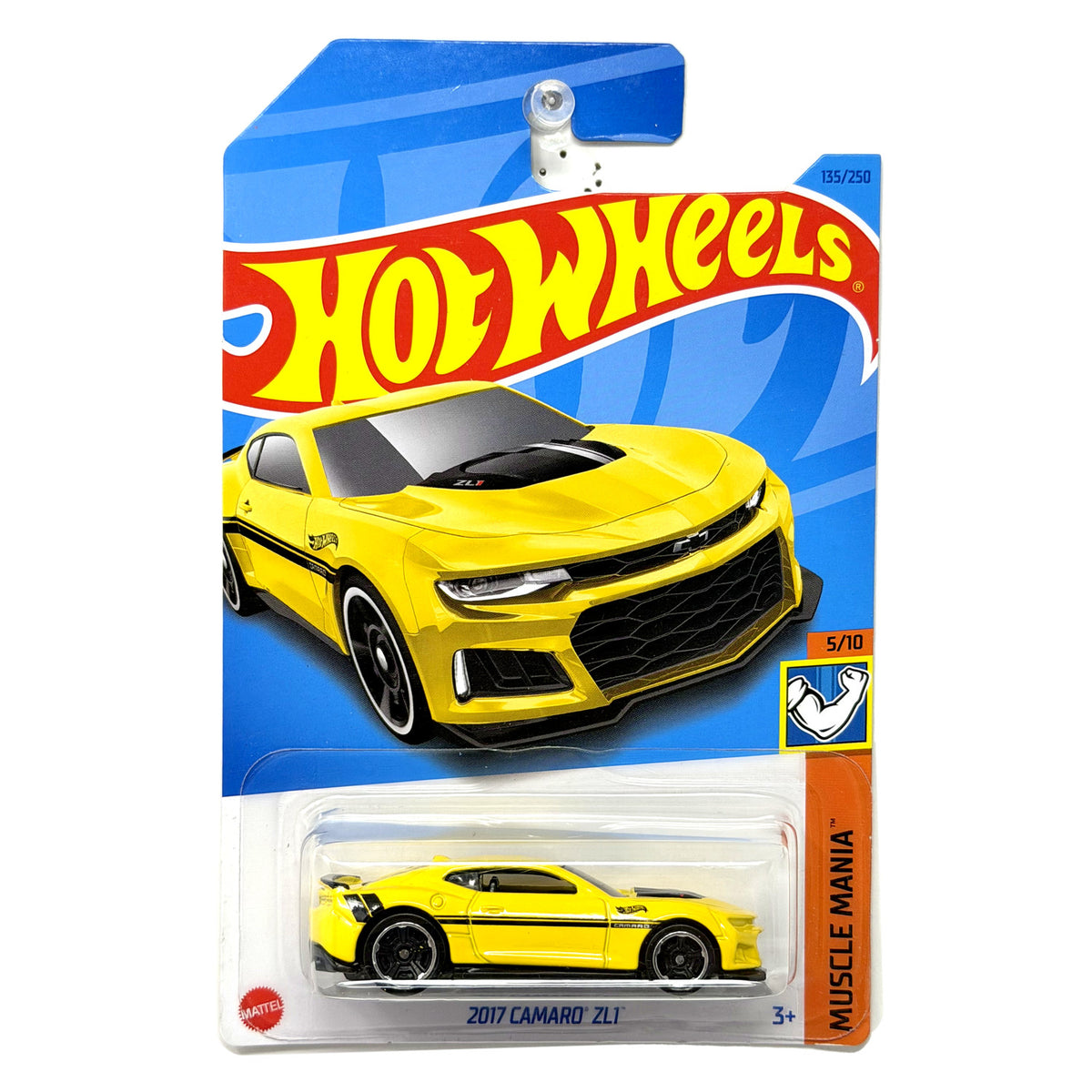 Hot Wheels Muscle Mania 2017 Chevrolet Camaro ZL1 1:64 Diecast Yellow